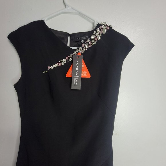 LONDON BRAND DRESS COMPANY, SIZE 4, BLACK COLOR WITH LABEL, SUPER CUTE - Picture 1 of 7
